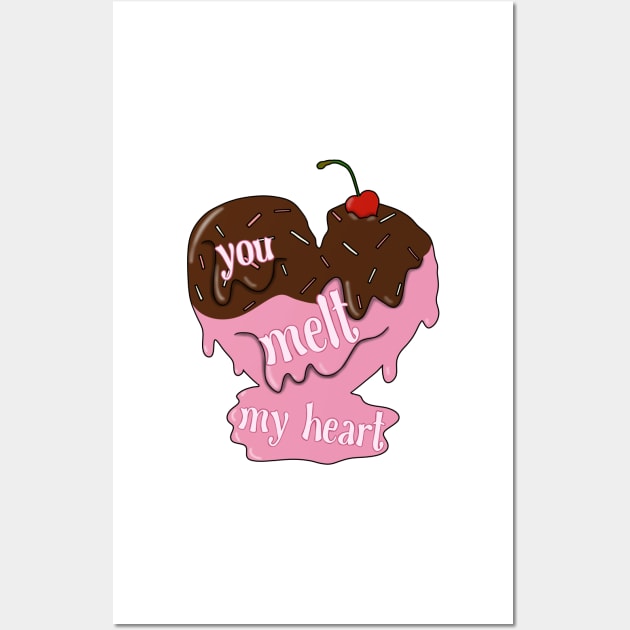 You melt my heart (ice cream) Wall Art by Becky-Marie